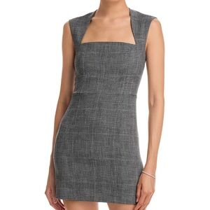 FRENCH CONNECTION Owen Mini Dress Gray Plaid Size US 14 NWT!